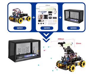 Zestaw edukacyjny ŁAZIK Samochód z wyrzutnią i tarczą Kit DIY STEM