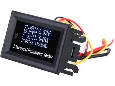 Panelowy miernik parametrów elektry. OLED 10A/100V