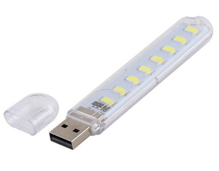 Uniwersalan Lampka LED z wejsciem USB 8 LED